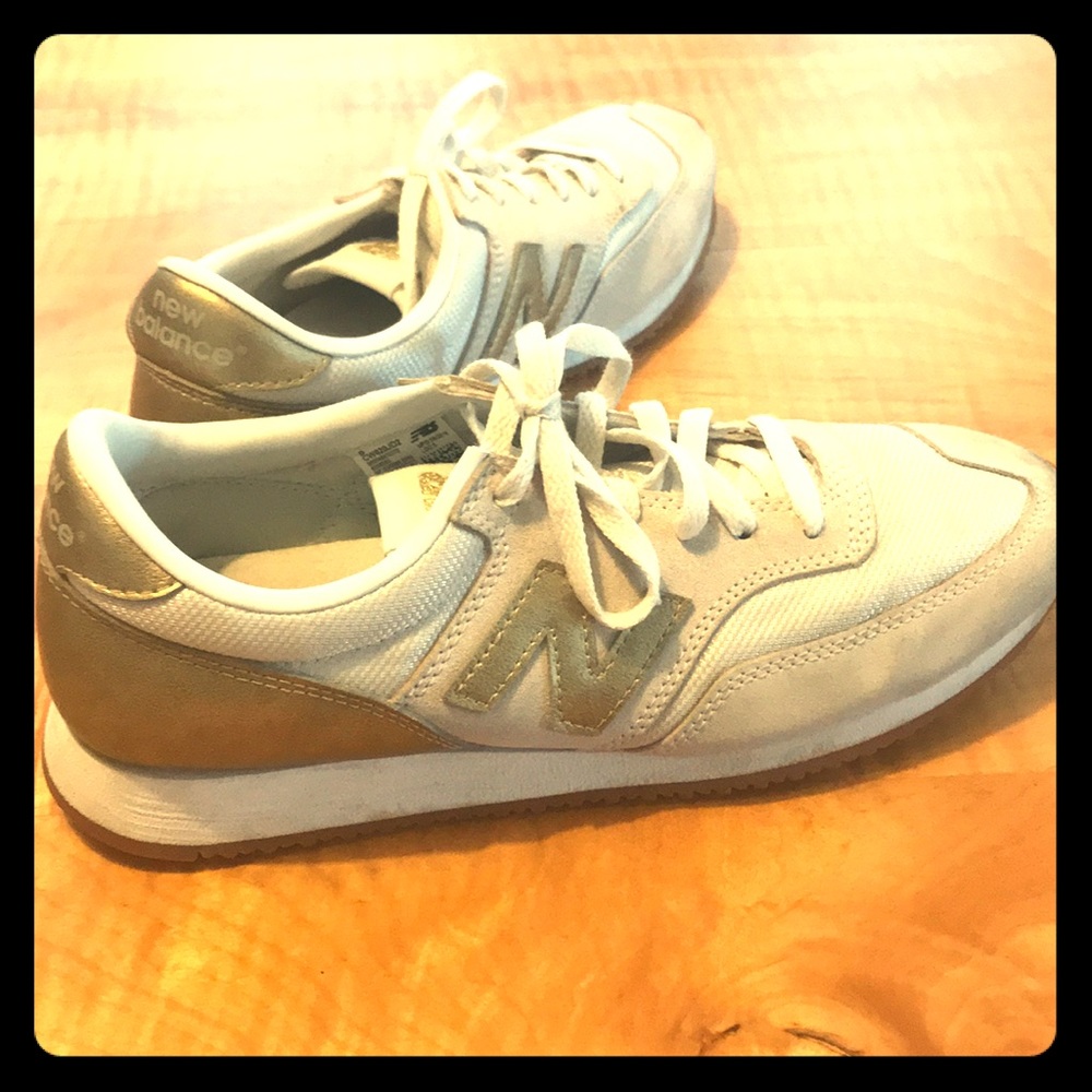 J Crew New Balance Gold and Cream sneakers 9